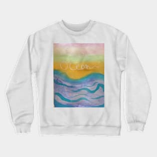 Ocean art journal page Crewneck Sweatshirt